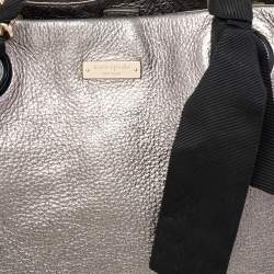 Pre Owned Kate Spade Silver Leather Shoulder Bag