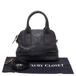 Pre Owned Kate Spade Black Leather Dome Satchel