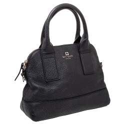 Pre Owned Kate Spade Black Leather Dome Satchel