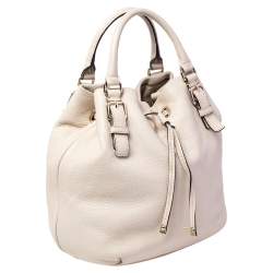Kate Spade Cream Leather Drawstring Satchel