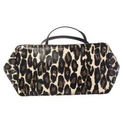 مملوكة مسبقًا حقيبة يد توتس كيت سبيد هارموني جلد نقشة الفهد أسود لامع