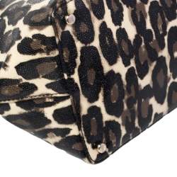 مملوكة مسبقًا حقيبة يد توتس كيت سبيد هارموني جلد نقشة الفهد أسود لامع