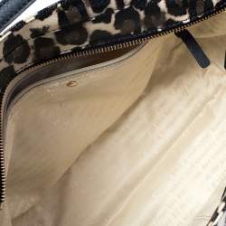 مملوكة مسبقًا حقيبة يد توتس كيت سبيد هارموني جلد نقشة الفهد أسود لامع