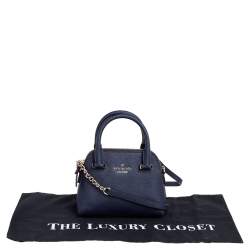مملوكة مسبقًا Kate Spade Navy Blue Leather Cedar Street Mini Maise Satchel