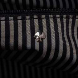 Pre Owned Kate Spade Black/Brown Leather and Suede Zip Satchel