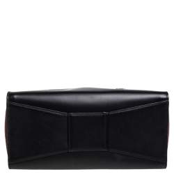 Pre Owned Kate Spade Black/Brown Leather and Suede Zip Satchel