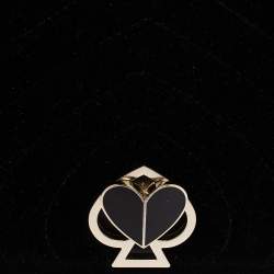 Pre Owned حقيبة كتف كيت سبيد تويست لوك أميليا جلد وقطيفة سوداء