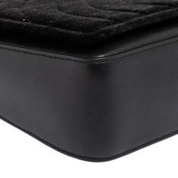 Pre Owned حقيبة ك تف كيت سبيد تويست لوك أميليا جلد وقطيفة سوداء