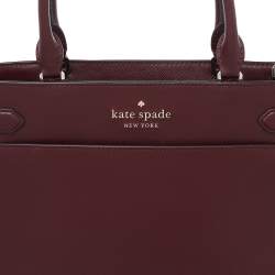 Pre Owned حقيبة ساتشل كيت سبيد ستاسي جلد عنابي كبيرة 