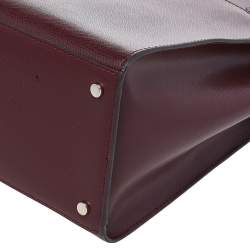 Pre Owned حقيبة ساتشل كيت سبيد ستاسي جلد عنابي كبيرة 