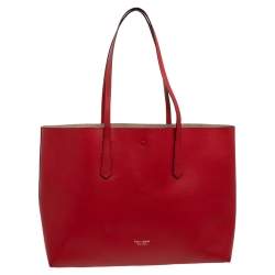 Pre Owned Kate Spade Red Leather Tote