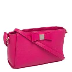 Pre Owned حقيبة كروس كيت سبيد جلد وردي 