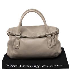 Kate Spade Beige Leather Cobble Hill Leslie Satchel