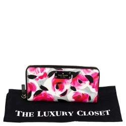 مملوكة مسبقًا محفظة كيت سبيد سحاب ملتف كانفاس مقوى متعدد ا لألوان