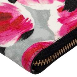 مملوكة مسبقًا محفظة كيت سبيد سحاب ملتف كانفاس مقوى متعدد الألوان