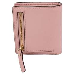 Pre Owned Kate Spade Pink Leather Bifold Wallet