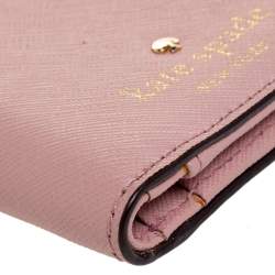 Pre Owned Kate Spade Pink Leather Bifold Wallet