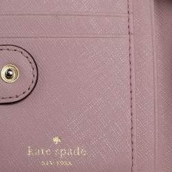 Pre Owned Kate Spade Pink Leather Bifold Wallet
