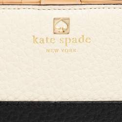 مملوكة مسبقًا Kate Spade Off White/Black Leather Spencer Bifold Wallet