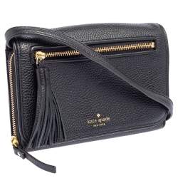 مملوكة مسبقًا Kate Spade Black Leather Chester Street Avie Crossbody Bag