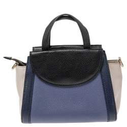 Pre Owned Kate Spade Tri Color Leather Small Cobble Hill Adrien Top Handle Bag
