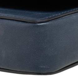 Pre Owned Kate Spade Two Tone Blue Leather Wallet on Chain