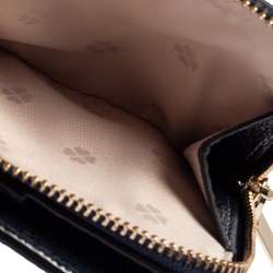 Pre Owned Kate Spade Blue Leather Margaux Compact Wallet