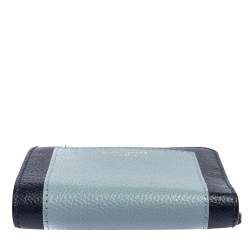 Pre Owned Kate Spade Blue Leather Margaux Compact Wallet