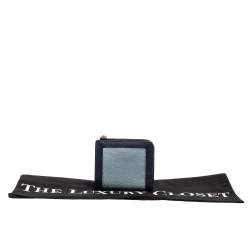 Pre Owned Kate Spade Blue Leather Margaux Compact Wallet