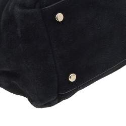 Pre Owned Kate Spade Black Suede Secret Admirer Heart Handle Bag