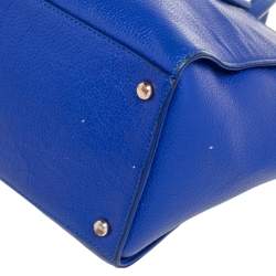 Pre Owned Kate Spade Blue Leather Bow Satchel