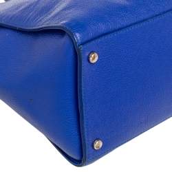 Pre Owned Kate Spade Blue Leather Bow Satchel