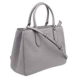 Pre Owned Kate Spade Grey Leather Large Leighton Satchel