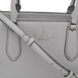 Pre Owned Kate Spade Grey Leather Large Leighton Satchel