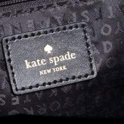Pre Owned Kate Spade Black Patent Leather Zip Dome Satchel