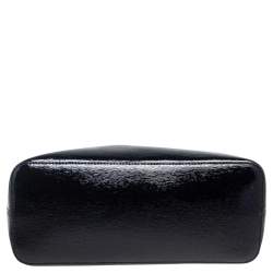 Pre Owned Kate Spade Black Patent Leather Zip Dome Satchel