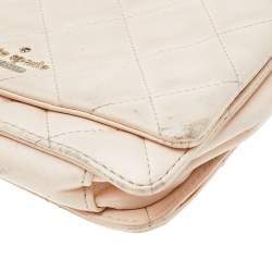 Kate Spade Beige Quilted Leather Mini Emerson Place Vivenna Shoulder Bag