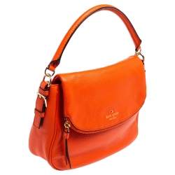 Pre Owned Kate Spade Orange Leather Jackson Medium Shoulder Bag
