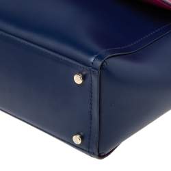 Pre Owned Kate Spade Blue Leather Brynlee Top Handled Bag