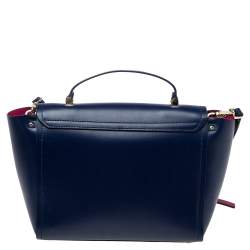 Pre Owned Kate Spade Blue Leather Brynlee Top Handled Bag