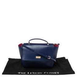 Pre Owned Kate Spade Blue Leather Brynlee Top Handled Bag