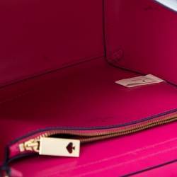 Pre Owned Kate Spade Blue Leather Brynlee Top Handled Bag