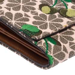 مملوكة مسبقًا Kate Spade Multicolor Cherry Embroidered Canvas Wallet On Chain