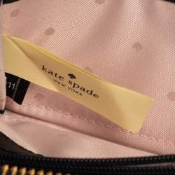 Pre Owned Kate Spade  Black Leather Zip Around Wallet