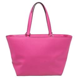 Pre Owned حقيبة يد توتس كيت سبيد جلد سافيانو وردي فاتح بسحاب