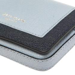 Kate Spade Two Tone Blue Leather Margaux Card Case