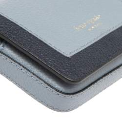 Kate Spade Two Tone Blue Leather Margaux Card Case