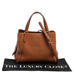 Pre Owned Kate Spade Brown Grained Leather Jackson Tote