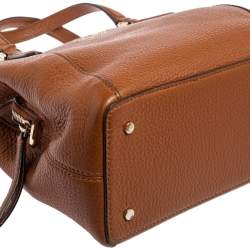 Pre Owned Kate Spade Brown Grained Leather Jackson Tote