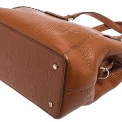 Pre Owned Kate Spade Brown Grained Leather Jackson Tote